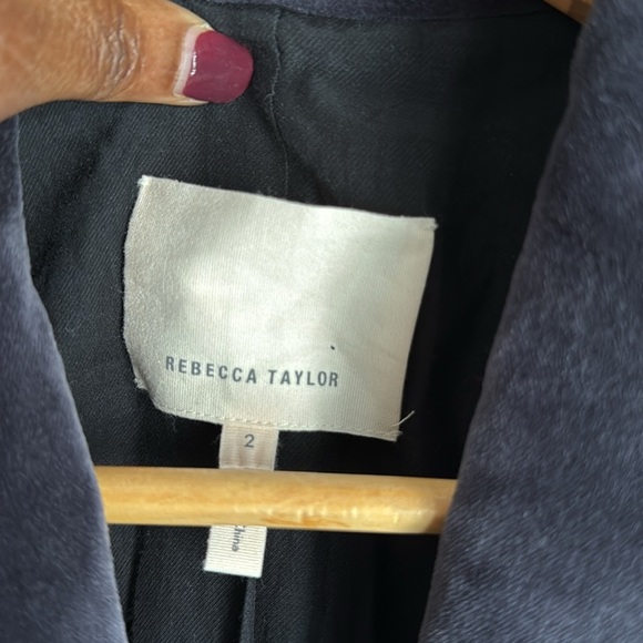 Rebecca Taylor Stretch Velvet Blazer 2 - Picture 8 of 13